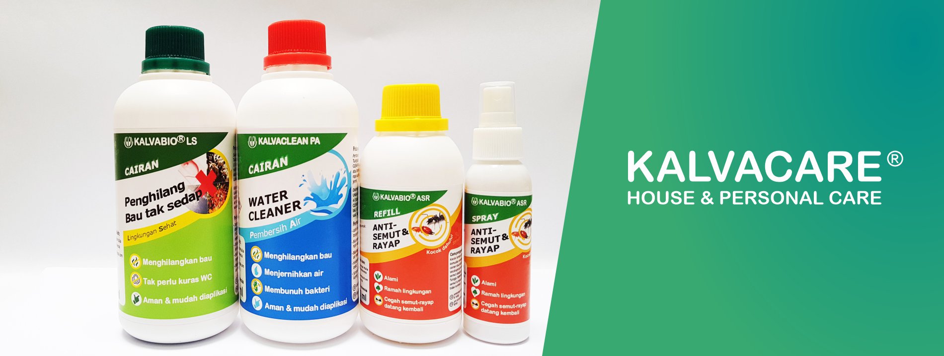 Kalvacare Penghilang Bau Tak Sedap, WC, Anti Rayap, Semut, Water Cleaner